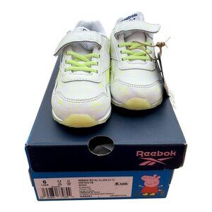 Reebok Kids Peppa Pig Royal Cljog 3.0 IV Shoes Wht/Yellow Sz 6 Infants Sneakers